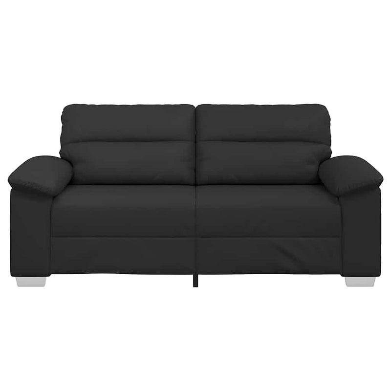vidaXL kétszemélyes fekete műbőr kanapé 140 cm
