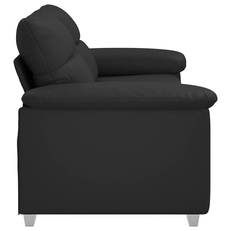 vidaXL kétszemélyes fekete műbőr kanapé 140 cm