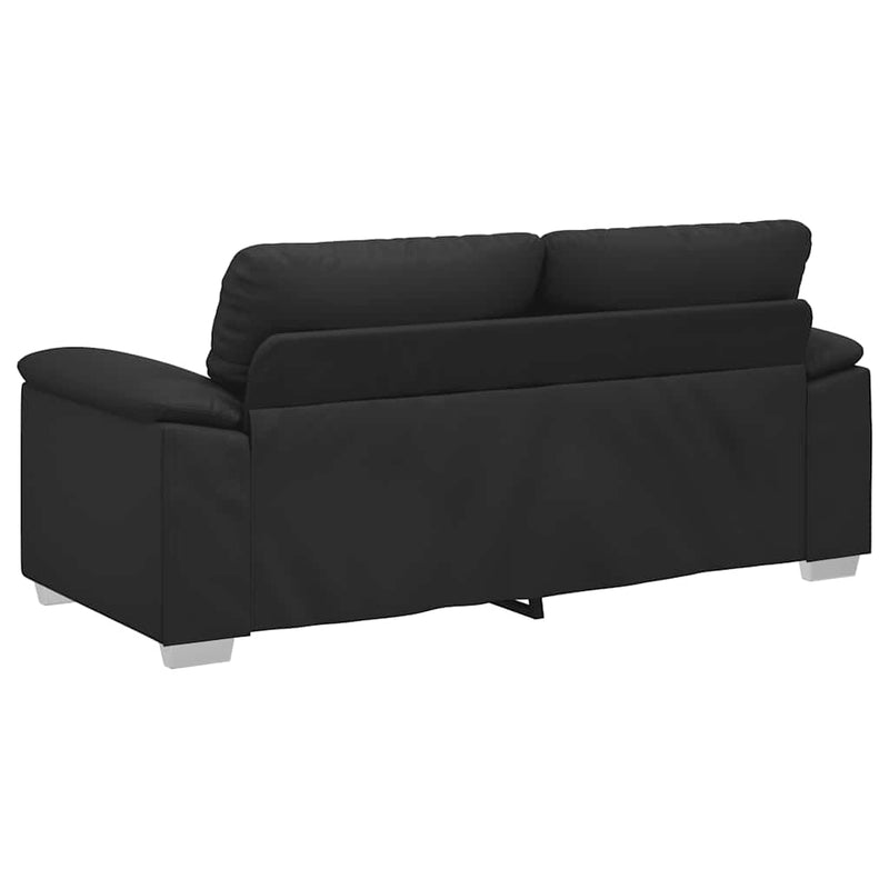vidaXL kétszemélyes fekete műbőr kanapé 140 cm