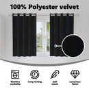 vidaXL Sötétítő függönyök 2 pcs Fekete 140 x 140 cm Bársony