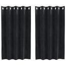 vidaXL Sötétítő függönyök 2 pcs Fekete 140 x 140 cm Bársony