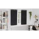 vidaXL Sötétítő függönyök 2 pcs Fekete 140 x 175 cm Bársony