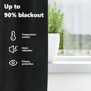 vidaXL Sötétítő függönyök 2 pcs Fekete 140 x 175 cm Bársony