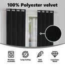 vidaXL Sötétítő függönyök 2 pcs Fekete 140 x 175 cm Bársony