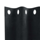 vidaXL Sötétítő függönyök 2 pcs Fekete 140 x 245 cm Bársony