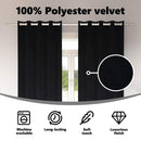 vidaXL Sötétítő függönyök 2 pcs Fekete 140 x 245 cm Bársony
