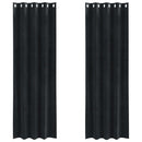 vidaXL Sötétítő függönyök 2 pcs Fekete 140 x 245 cm Bársony