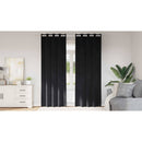 vidaXL Sötétítő függönyök 2 pcs Fekete 140 x 260 cm Bársony