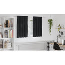 vidaXL Sötétítő függönyök 2 pcs Fekete 140 x 140 cm Bársony