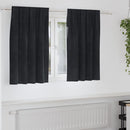 vidaXL Sötétítő függönyök 2 db Fekete 140 x 140 cm Bársony