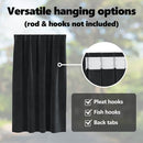 vidaXL Sötétítő függönyök 2 pcs Fekete 140 x 140 cm Bársony