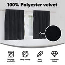vidaXL Sötétítő függönyök 2 pcs Fekete 140 x 140 cm Bársony