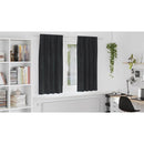 vidaXL Sötétítő függönyök 2 pcs Fekete 140 x 175 cm Bársony
