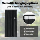 vidaXL Sötétítő függönyök 2 pcs Fekete 140 x 175 cm Bársony