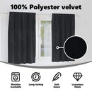 vidaXL Sötétítő függönyök 2 pcs Fekete 140 x 175 cm Bársony