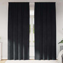 vidaXL Sötétítő függönyök 2 pcs Fekete 140 x 245 cm Bársony