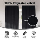 vidaXL Sötétítő függönyök 2 pcs Fekete 140 x 260 cm Bársony