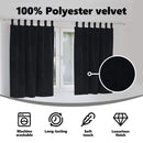 vidaXL Sötétítő függönyök 2 pcs Fekete 140 x 140 cm Bársony