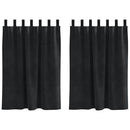 vidaXL Sötétítő függönyök 2 pcs Fekete 140 x 140 cm Bársony