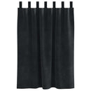 vidaXL Sötétítő függönyök 2 pcs Fekete 140 x 140 cm Bársony