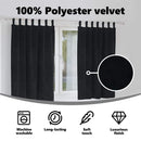 vidaXL Sötétítő függönyök 2 pcs Fekete 140 x 175 cm Bársony