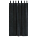 vidaXL Sötétítő függönyök 2 pcs Fekete 140 x 175 cm Bársony