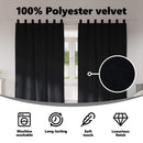 vidaXL Sötétítő függönyök 2 pcs Fekete 140 x 260 cm Bársony