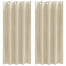 vidaXL Sötétítő függönyök 2 pcs Krém 140 x 175 cm Bársony