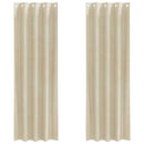 vidaXL Sötétítő függönyök 2 pcs Krém 140 x 225 cm Bársony