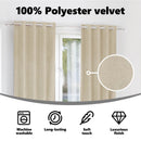 vidaXL Sötétítő függönyök 2 pcs Krém 140 x 245 cm Bársony
