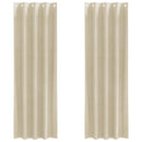 vidaXL Sötétítő függönyök 2 pcs Krém 140 x 245 cm Bársony