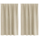 vidaXL Sötétítő függönyök 2 pcs Krém 140 x 140 cm Bársony