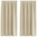 vidaXL Sötétítő függönyök 2 pcs Krém 140 x 175 cm Bársony
