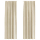 vidaXL Sötétítő függönyök 2 pcs Krém 140 x 225 cm Bársony