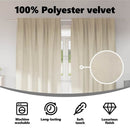 vidaXL Sötétítő függönyök 2 pcs Krém 140 x 245 cm Bársony
