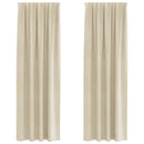 vidaXL Sötétítő függönyök 2 pcs Krém 140 x 260 cm Bársony