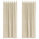 vidaXL Sötétítő függönyök 2 pcs Krém 140 x 225 cm Bársony