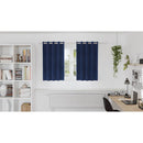 vidaXL Sötétítő függönyök 2 pcs Sötét kék 140 x 140 cm Bársony