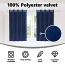 vidaXL Sötétítő függönyök 2 pcs Sötét kék 140 x 140 cm Bársony
