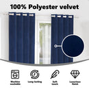 vidaXL Sötétítő függönyök 2 pcs Sötét kék 140 x 175 cm Bársony