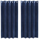 vidaXL Sötétítő függönyök 2 pcs Sötét kék 140 x 175 cm Bársony