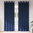 vidaXL Sötétítő függönyök 2 pcs Sötét kék 140 x 245 cm Bársony