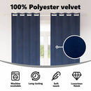 vidaXL Sötétítő függönyök 2 pcs Sötét kék 140 x 245 cm Bársony