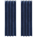 vidaXL Sötétítő függönyök 2 pcs Sötét kék 140 x 245 cm Bársony