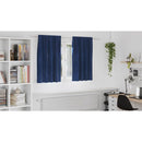 vidaXL Sötétítő függönyök 2 pcs Sötét kék 140 x 140 cm Bársony