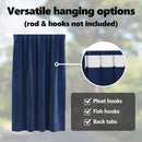 vidaXL Sötétítő függönyök 2 pcs Sötét kék 140 x 140 cm Bársony