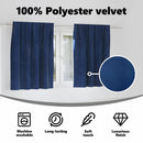 vidaXL Sötétítő függönyök 2 pcs Sötét kék 140 x 140 cm Bársony
