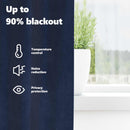 vidaXL Sötétítő függönyök 2 pcs Sötét kék 140 x 175 cm Bársony