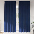 vidaXL Sötétítő függönyök 2 pcs Sötét kék 140 x 225 cm Bársony