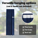 vidaXL Sötétítő függönyök 2 pcs Sötét kék 140 x 245 cm Bársony